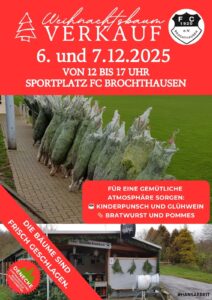 Weihnachtsbaumverkauf 2025 beim FC Brochthausen – Frisch, regional und mit bester Stimmung